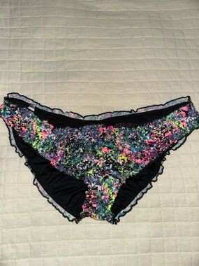 Victoria's Secret Neon Multi-Color Ruffle Bikini Bottoms